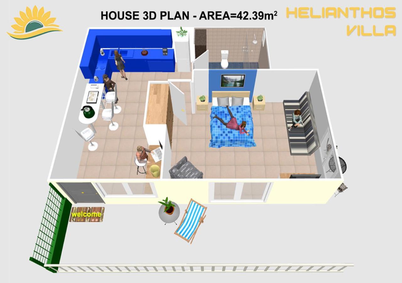 Helianthos Villa - Apartment No3 卡瓦拉 外观 照片